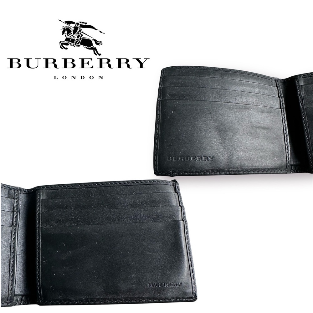 🛍️FINAL SALE🛍️ Burberry Men's Haymarket Check Coated Canvas Bifold Wallet - Picture 3 of 9